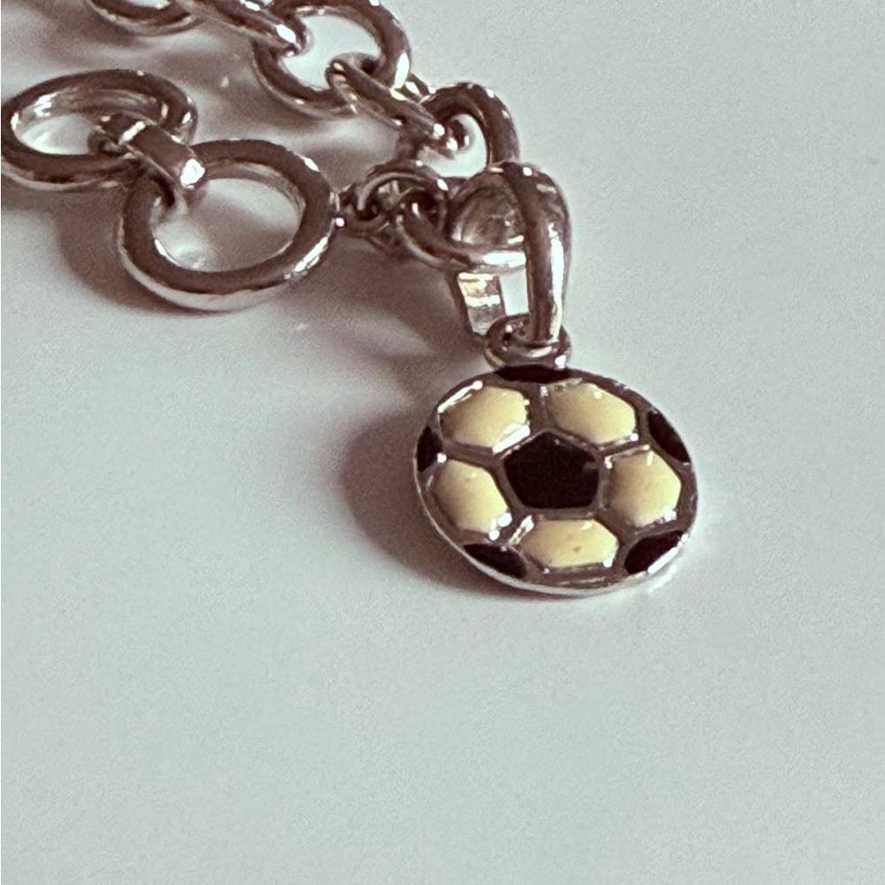 ⚽ Soccer Ball Charm Bracelet by Cookie Lee - Picture 2 of 6